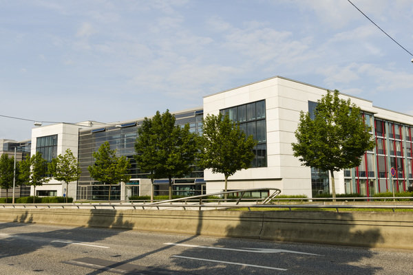 Main Entrance of the Max Planck Institute Magdeburg, viewed from Sandtorstrasse. copyyright: MPI, Bastian Ehl