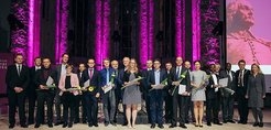 Dr.-Ing. Robert Dürr, 3rd from left, among all prize winners honoured by the Otto von Guericke University Magdeburg, during the Academic Ceremony on November 23rd, 2017 in the Johanniskirche Magdeburg.
