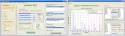 Graphical user interfaces (GUI) of the modular glycoanalysis software tool for HT data processing and evaluation.