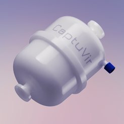 Concept design for large-scale virus purification devices. Smaller existing devices can already purify hundreds of thousands of vaccine doses and dozens of gene therapy treatments in a short time.