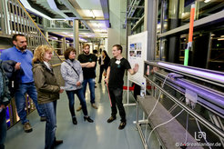 Das invertierte Dreifachpendel am Max-Planck-Institut Magdeburg in Aktion während der Langen Nacht der Wissenschaft in Magdeburg.
