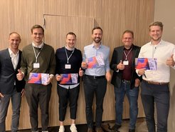 Lars Pelz (3. von rechts), Wissenschaftler in der Gruppe Bioprozesstechnik am Max-Planck-Institut Magdeburg, wurde als einer der sieben Gewinner mit dem ACTIP Fellowship Award 2023 (The Advanced Cell Technology Industrial Platform) ausgezeichnet. Lars Pelz präsentierte sein preisgekröntes Forschungsprojekt am 17. Oktober 2023 auf der ACTIP-Tagung in Dublin, Irland.