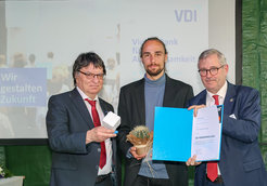 Johannes Kopton with Prof. Rüdiger Bähr and Dr. Jürgen Ude.