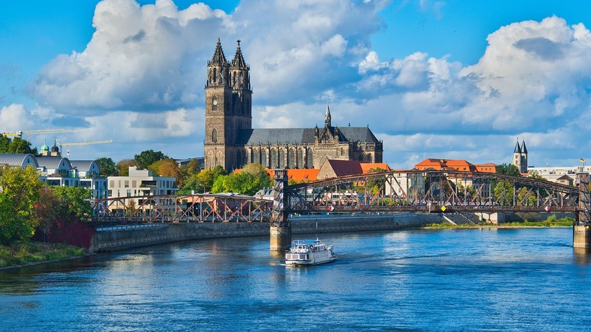 After Arrival in Magdeburg Magdeburg Skyline