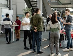 Networking at the PhD Career Day 2025 on 11 March 2025 at the Max Planck Institute in Magdeburg.